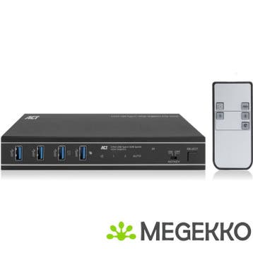 ACT 2-Poorts USB-C/HDMI 4K@60Hz KVM switch, Verzenden, Nieuw
