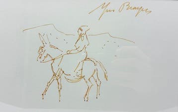 Yves Brayer (1907-1990) - Promenade à dos dâne, dessin