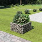 vidaXL Gabion plantenbak verhoogd 90x90x50 cm gegalvaniseerd, Verzenden, Nieuw