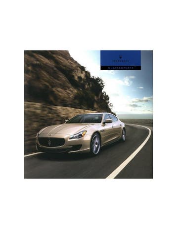 2013 MASERATI QUATTROPORTE VI BROCHURE DUITS