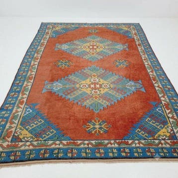 Boho-Chic Vintage Orientteppich - Kazka-Memling Design -