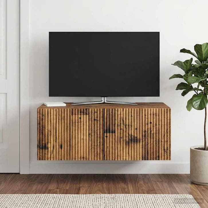 vidaXL Wandmontage TV-kast Oud hout 78,5 x 41 x 30 cm, Huis en Inrichting, Kasten |Televisiemeubels, Nieuw, Verzenden