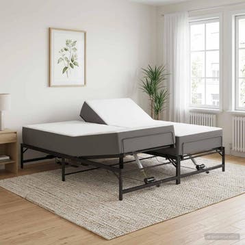 vidaXL Elektrisch Verstelbaar Bed Frame Zwart 200 x 200 cm, Huis en Inrichting, Slaapkamer | Bedden, Verzenden, Nieuw