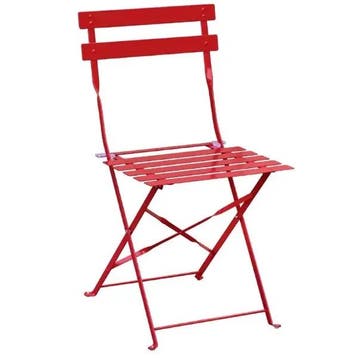 Opklapbare Stoelen | Staal | Red | In-/Outdoor | 2 Stuks |, Verzenden, Nieuw in verpakking