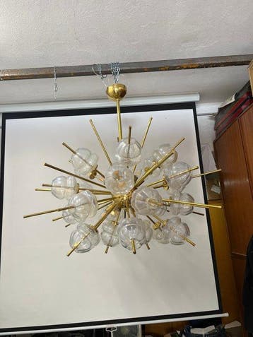 Design di Murano - Kroonluchter - Sputnik - Messing