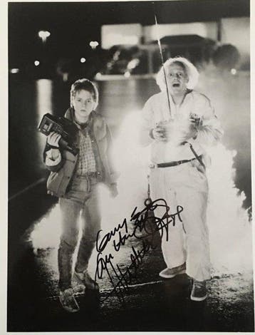 Back to the Future - - Film rekwisiet Gesigneerd door, Nieuw