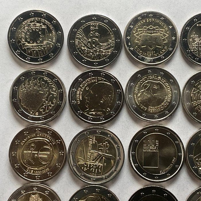 Europa. 2 Euro Various Years (25 munten) (Zonder, Postzegels en Munten, Munten | Europa | Niet-Euromunten