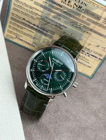 Zeppelin - Marine Day/Date Moonphase - 8635-4 - Homme -, Nieuw