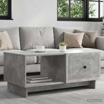 vidaXL Salontafel Betongrijs 90 x 50 x 40 cm Bewerkt hout, Huis en Inrichting, Verzenden, Nieuw
