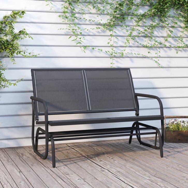 vidaXL Schuifbank tuin 120,5x76x86,5 cm textielfolie en, Jardin & Terrasse, Jardin & Terrasse Autre, Envoi