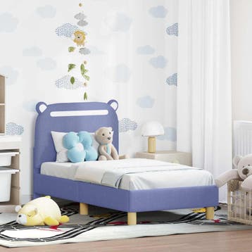vidaXL Peuterbedframe met hoofdboard Jeans Blauw 70 x 140 cm, Verzenden, Nieuw