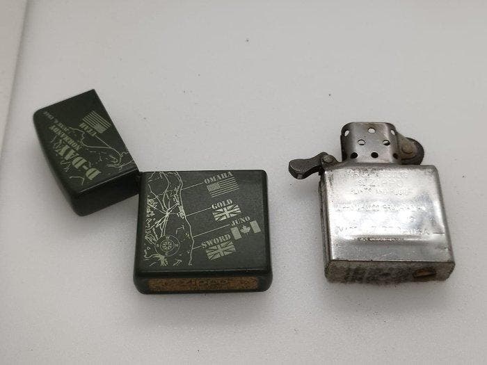 Zippo - Zippo D-day Playas del desembarco de Normandía -, Verzamelen, Rookartikelen, Aanstekers en Luciferdoosjes