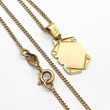 Ketting met hanger - 18 karaat Geel goud