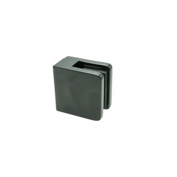Balustrade glasklem vierkant - Zwart -  45 x 45 mm (10 mm ge, Verzenden, Nieuw
