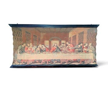 Gobelino - Bijbels wandtapijt - 53 cm - 112 cm - Het Laatste, Antiek en Kunst