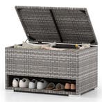 2dekans | Coast Tuinbox met Schoenenrek Polyrattan Kussenbox, Ophalen of Verzenden, Nieuw