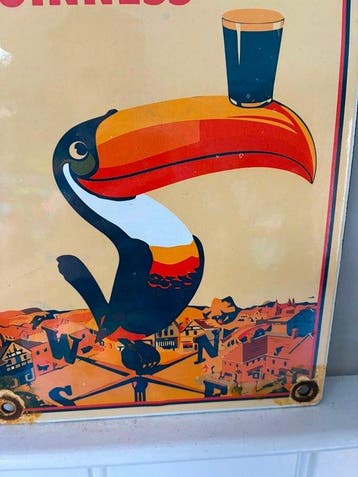 Guinness emaille reclamebord – toucan met pint – “Lovely Day