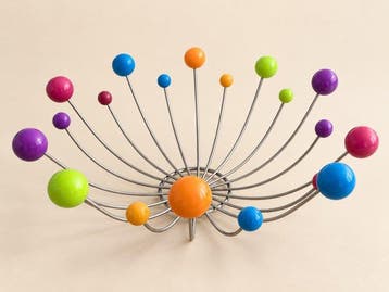 Fruitmand - Sputnik - Metaal, Plastic - Space Age, Antiek en Kunst