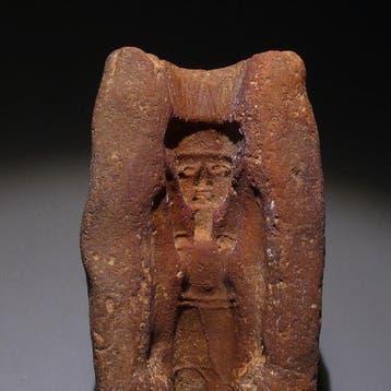 Oud-Egyptisch Terracotta Grote mal van de Nefertem-godin,