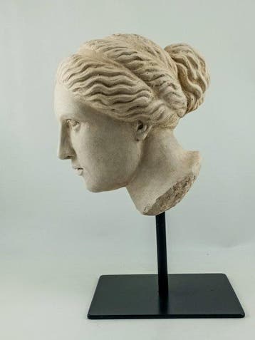 sculptuur, Testa di Afrodite - 22 cm - Scagliola en