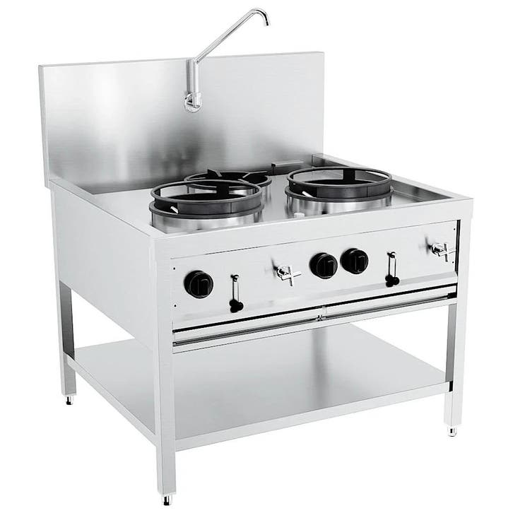 Wokfornuis | Gas | 3 Branders (9kW + 2x 17kW) | Waakvlam |, Zakelijke goederen, Horeca | Keukenapparatuur, Nieuw in verpakking