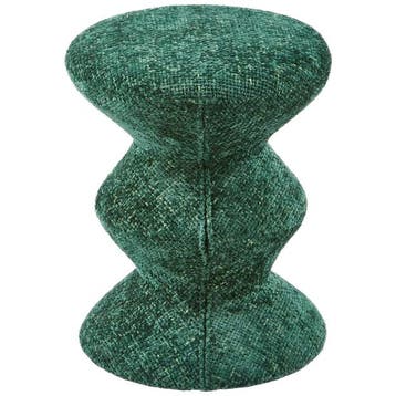 Polspotten Greenish Soft Zig Zag Kruk - Ongebruikt, Huis en Inrichting, Verzenden, Zo goed als nieuw