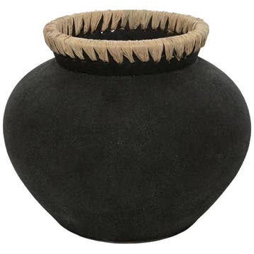 Bazar Bizar De Styly Vaas - Zwart Naturel - M - Ongebruikt, Verzenden, Zo goed als nieuw, Beige