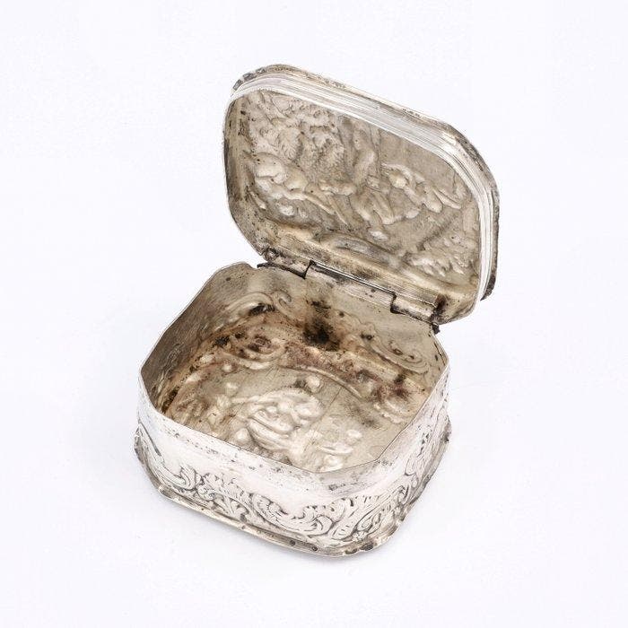 Abraham offert Isaak (1894). - Boîte de tabac à priser -, Antiquités & Art, Antiquités | Argent & Or