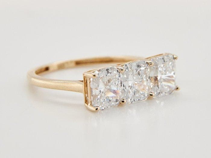 Zonder minimumprijs - Ring - 14 karaat Geel goud - 2.70ct., Handtassen en Accessoires, Ringen