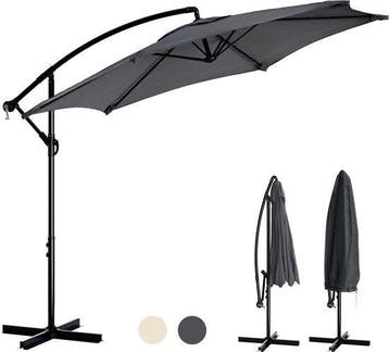 2dekans | Tristar Zweefparasol - 300cm Rond - Tuin -, Ophalen of Verzenden, Nieuw