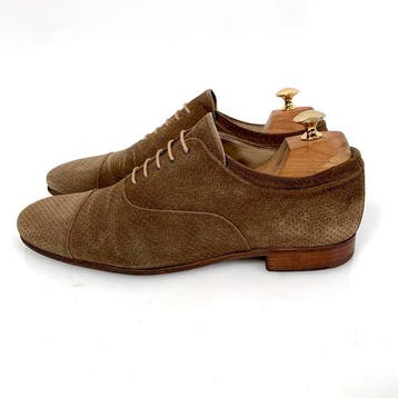 Prada Oxford Suede Brown 2 E 2720 EU 6 - Schoenen met veters, Kleding | Heren, Schoenen, Nieuw