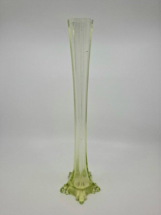 Vaas - Uraniumglas - Soliflore 34,5 cm, Antiquités & Art, Art | Objets design