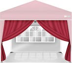 Zijwand voor paviljoen - 3x3m - 2 stuks - Rood - Tillvex®, Verzenden, Nieuw