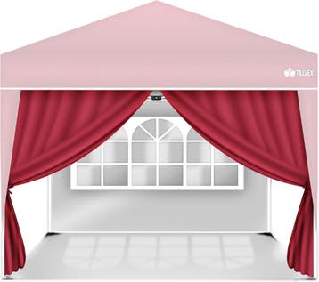 Zijwand voor paviljoen - 3x3m - 2 stuks - Rood - Tillvex®, Verzenden, Nieuw