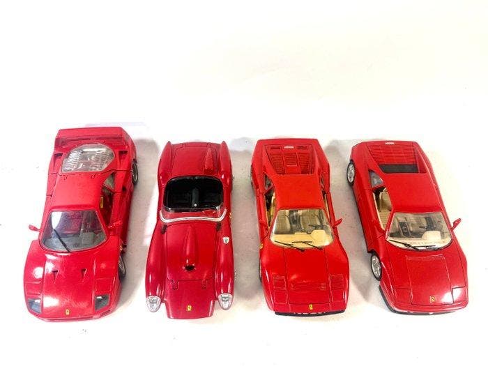 Bburago 1:18 - Modelauto (4) - Ferrari mix: F40, 348/512, Hobby en Vrije tijd, Modelauto's | 1:5 tot 1:12