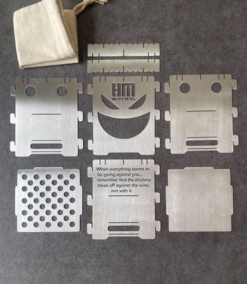 HEAVY METAL - Stainless steel ghost face stove - Draagbaar