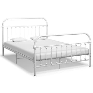 vidaXL Bedframe metaal wit 140x200 cm, Verzenden