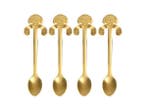 Veiling - Set van theelepels - goud - honden design - rvs, Huis en Inrichting, Nieuw