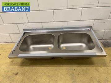 RVS Spoelblad Dubbele spoelbakken 120 x 60 cm Horeca, Ophalen of Verzenden, Nieuw in verpakking