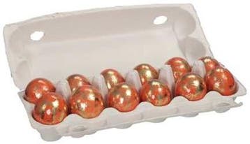 Kippeneieren goud spikkel oranje leeggeblazen voor decoratie, Nieuw