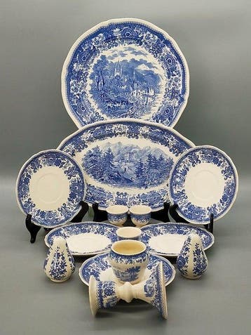 Eetservies - Villeroy & Boch Burgenland Blau Service, Antiek en Kunst