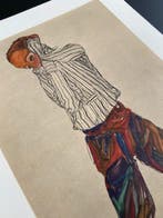 Egon Schiele (1890-1918), after - Knabe in gestreiftem Hemd