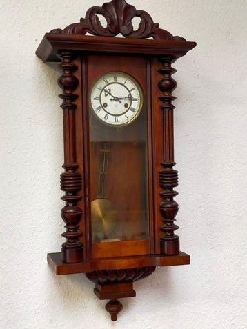 Wandklok - Antike Junghans Wanduhr Regulator – Holz Wanduhr