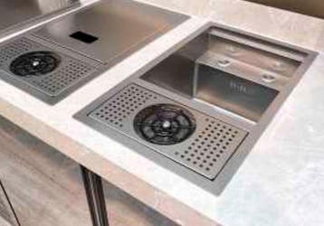 Spoelbak met Glazenspoeler | Inbouw | 320x550mm Luxus, Verzenden