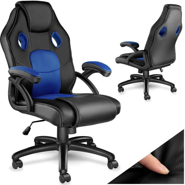 Bureaustoel Mike - zwart/blauw, Huis en Inrichting, Bureaus, Verzenden