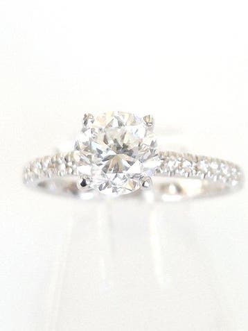 Bague de fiançailles - 14 carats Or blanc - 1.14ct. tw.