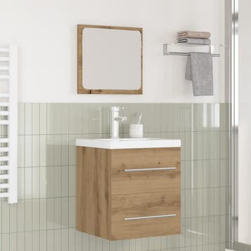 vidaXL Badkamermeubel Set 2 st Artisan Eiken Bewerkt hout, Verzenden