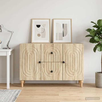 vidaXL TV Kast met lade Sonoma Eiken 89 x 34,5 x 60 cm, Huis en Inrichting, Kasten | Dressoirs, Verzenden, Nieuw