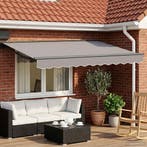 vidaXL Elektrische Zonnescherm Frame met LEDs Antraciet 3 x, Tuin en Terras, Zonneschermen, Verzenden, Nieuw