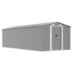 vidaXL Tuinschuur 257x580x181 cm metaal grijs, Tuin en Terras, Verzenden, Nieuw
